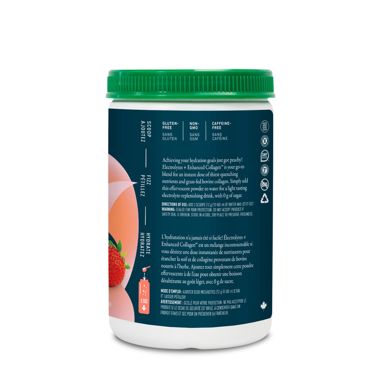 Electrolytes + Enhanced Collagen - Juicy Strawberry Peach Juicy Strawberry Peach | GNC